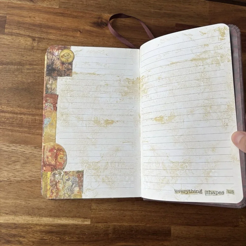 KELLY RAE ROBERTS Fabric Journal “Everything Shapes Us” 2012 Notebook NEVER USED